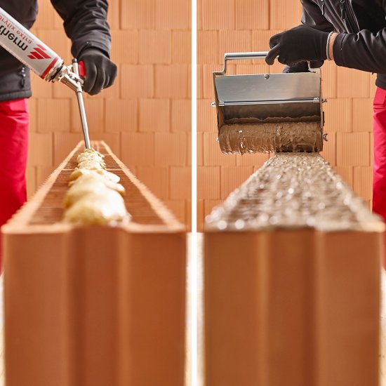 Murovanie na murovaciu penu, čo je suchá metóda murovania, je jediným bezpečným riešením pri poklese teplôt pod bod mrazu. 