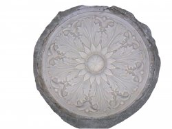 Jednodielna forma na stropnú rozetu. Vyrobené z Lukoprenu N 1522, so spevňujúcim lôžkom.