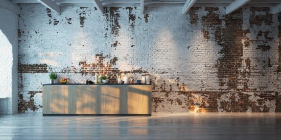 Pokiaľ sa rozhodnete stenu natrieť napríklad vápnom, pokojne ho neneste len miestami. ...Vytvoríte tak zaujímavý efekt. (Autor: Christian Hillenbrand, Shutterstock)