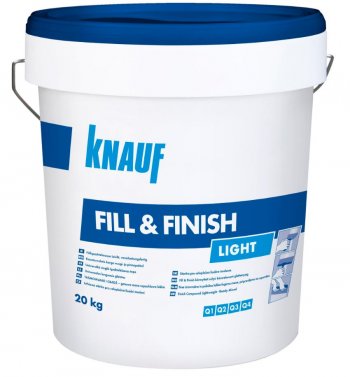 Knauf Fill&Finish Light je vyľahčený pastózny tmel na univerzálne použitie.