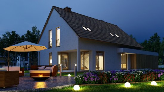 Vonkajšie osvetlenie predĺži pobyt na záhrade a zároveň zvýši bezpečnosť okolo domu. Foto: Robert Kneschke, shutterstock