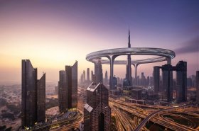 Futuristická architektúra Dubaja neprestáva prekvapovať. V pláne je prstencové visuté mesto aj vlastný Mesiac
