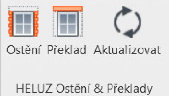 Tlačidlo pre aktualizáciu zmien pri posune či zmene veľkosti stavebného otvoru.