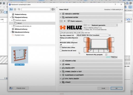 Prostredie doplnku v ArchiCADe.