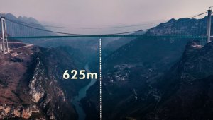 Čína dokončuje najvyšší most na svete: Huajiang Grand Canyon Bridge má výšku 625 metrov