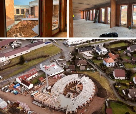 Výstavba hospicu je teraz v plnom prúde – sú dokončené hrubé stavebné práce a začínajú sa práce na interiéroch a technológiách budovy. Zdroj: archív Oblastnej charity Hradec Králové
