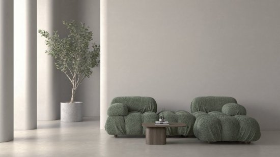 Zaoblený nábytok ovládol svet interiérov už v roku 2025 a jeho popularita v roku 2026 ďalej rastie. Mäkké tvary a oblé línie vytvárajú pocit pohodlia a ľahkosti, ako by ste si sadli do obláčika. Zdroj: Berg Dmitry, Shutterstock