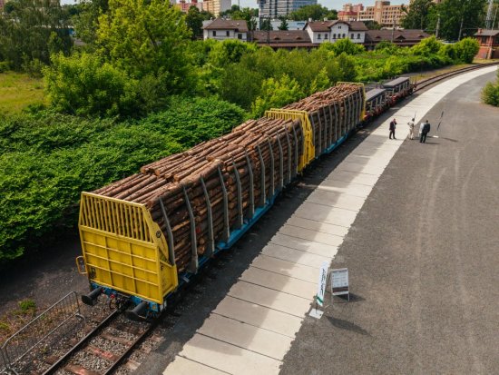 Preprava dreva po železnici patrila medzi zaujímavé exponáty tohtoročného veľtrhu.