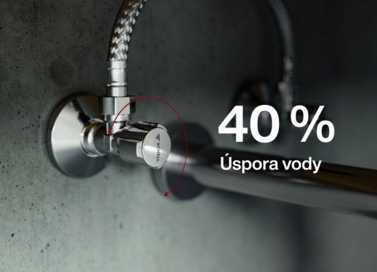 Správnym nastavením rohových ventilov SCHELL je možné obmedziť zbytočne vysoký prietok, a znížiť tak spotrebu vody aj energie potrebnej na jej ohrev.